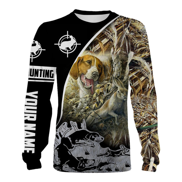 Maxcorners Rabbit Hunting With Beagle Customize Name 3D Shirts