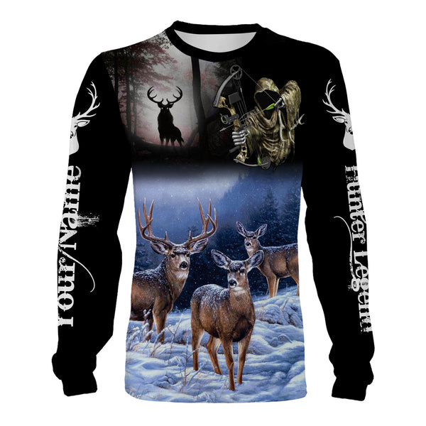 Maxcorners Deer hunting Bow Reaper Customize Name 3D Shirts