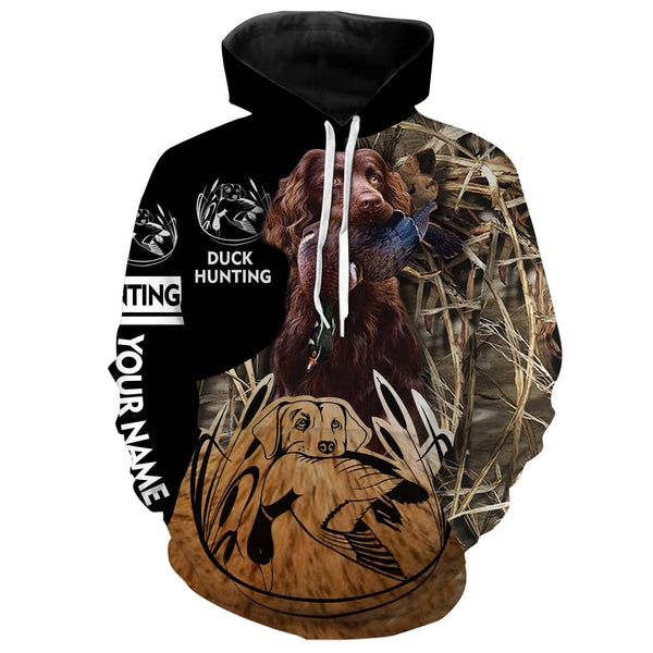 Maxcorners Duck hunt With Boykin Spaniel Customize Name 3D Shirts
