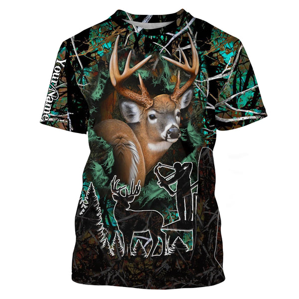 Maxcorners Custom Name Deer Hunting Camouflage 3D All Over Printed Clothes