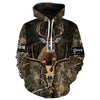 Maxcorners Deer Hunting Big Buck Jumping Camouflage Custom Name all over print Shirts, Deer Hunting Gifts LM2608
