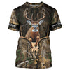 Maxcorners Deer Hunting Big Buck Jumping Camouflage Custom Name all over print Shirts, Deer Hunting Gifts LM2608
