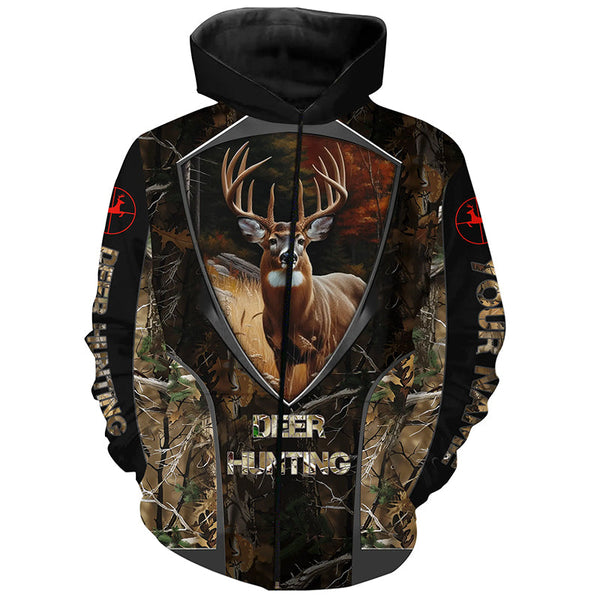 Maxcorners Best Deer Hunting Camouflage Custom Name Shirt 3D All Over Printed Clothes