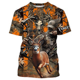 Maxcorners Deer Bow Hunting Orange Camouflage Custom Name Shirts, Personalized Deer Hunting