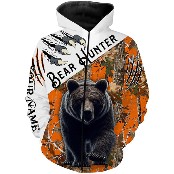 Maxcorners Bear Hunting Camouflage Custom Name All Over Print Shirts, Bear Hunting Shirt, Gift For Hunter