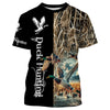 Maxcorners Duck Hunting Waterfowl Camo Custom Name Shirts for Men and Kid, Personalized Duck hunters gifts LM2608
