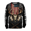 Maxcorners Custom Name Hunting Legend American Flag 3D All Over Printed Clothes
