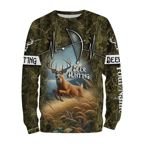 Maxcorners Best Deer Hunting Camouflage Custom Name Shirts For Hunter, Deer Hunting Gifts