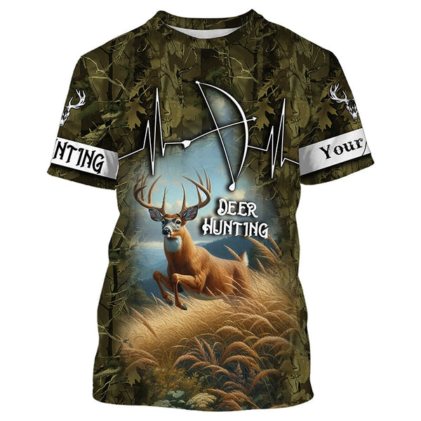 Maxcorners Best Deer Hunting Camouflage Custom Name Shirts For Hunter, Deer Hunting Gifts