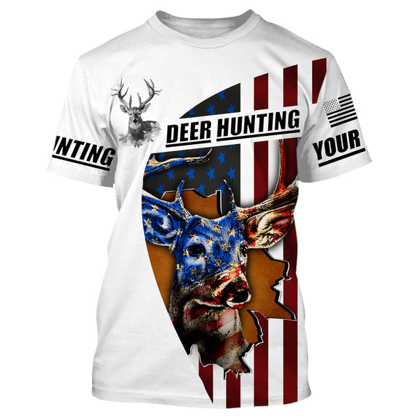 Maxcorners Custom Name American Deer Hunting Shirt 3D All Over Printed Clothes