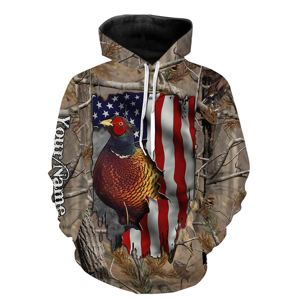 Maxcorners Pheasant Hunting Customize Name 3D Shirts