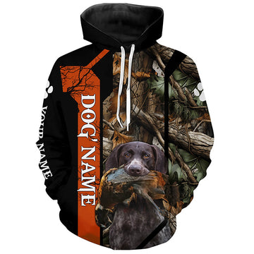 Maxcorners German Shorthaired Pointer Dog Pheasant hunting Camo customized Name Shirts for Hunters LM2608