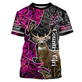 Maxcorners Country Girl Deer Hunting Customize Name 3D Shirts