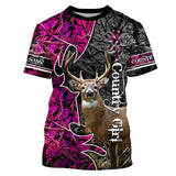 Maxcorners Custom Name Country Girl Deer Hunting 3D All Over Printed Clothes