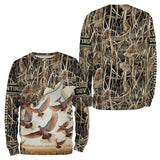 Maxcorners Dove Hunting Camouflage Custom Name All Over Printed Shirts, Gift For Hunters