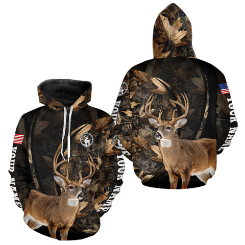 Maxcorners Deer Hunting Shirt Brown Camo 3D All Over Print, Hunting Clothes for Deer Season LM2110