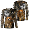 Maxcorners Personalized Rabbit Hunting Beagle Dog Camouflage Custom Name 3D Shirts, Rabbit Hunting Gifts