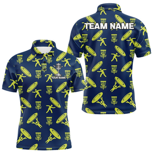 Maxcorners Personalized Disc Golf Polo Shirt Custom Name Gift Performance Polo For Men LM0106
