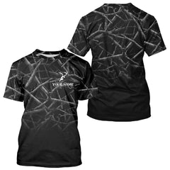 Maxcorners Best Deer Hunting Shirt Black Camo Customize Name 3D All Over Printed Shirts, Hunting Gift LM0409