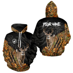 Maxcorners Deer Hunting Big Game Camo Custom Name 3D All Over Print Shirts, Hunting Gifts LM0910