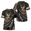Maxcorners Whitetail Deer Hunting Shirt Camouflage US Flag, Deer Hunter Custom Name, Hunting Gift LM1109