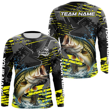 Maxcorners Personalized Largemouth Bass Fishing Jerseys For Fishing Team, Fishing Gift For Men LM0503