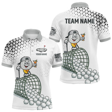 Maxcorners Funny Custom Mens Golf Polo Shirt, Personalized Drinking Golf Jersey, Custom Golf Outfit For Family Team Shirt LM0404