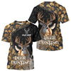 Maxcorners Whitetail Deer Hunting Clothes Custom Name Beautiful Autumn Leaves Camo Hunting Gifts LM2608
