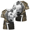Maxcorners Personalized Wild Hog Hunting Camo Full Printing Shirts, Boar Hunting Shirt