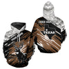 Maxcorners Deer Hunting Shirt 3D All Over Print Brown Black Gray Camo Deer With TX Flag Season LM2608