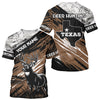 Maxcorners Deer Hunting Shirt 3D All Over Print Brown Black Gray Camo Deer With TX Flag Season LM2608