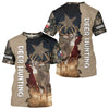 Maxcorners Season Deer Hunting Shirt Texas Flag 3D Custom Name Whitetail Deer Clothes For Hunters LM0409