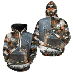 Maxcorners Best Custom Name Hunting Deer 3D Shirt With All Over Whitetail Deer Print And Camouflage LM2608