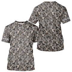 Maxcorners Beautiful Deer Hunting Shirt Pattern Deer Camo Custom Name 3D All Over Printed Hunting Gifts LM0409