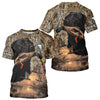 Maxcorners Duck Hunting Shirt Camo with Labrador Retriever Black 3D All Over Printing Shirts for Men LM0409