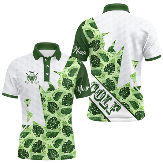 Maxcorners Personalized Golf Shirt Tropical Style – Custom Name Polo, Gift For Dad, Golfer Gift Idea LM0404