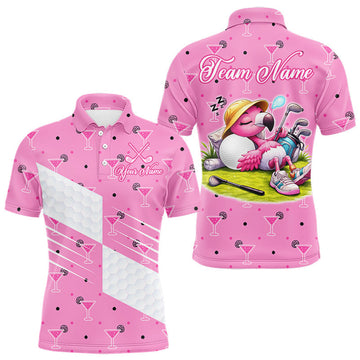 Maxcorners Funny Duck Golf Polo Shirt For Men, Cute Duck With Beer Print Shirt, Sporty Animal Golf Gift