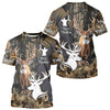 Maxcorners Personalized Deer Hunting 3D All Over Printed Hoodie Brown Leaves Camo, Hunting accessories LM1112