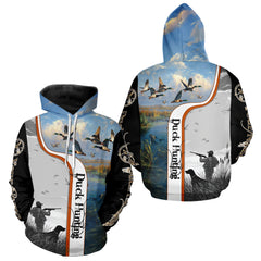 Maxcorners Personalized Duck Hunting Custom Name All Over Print Shirts, Duck Hunting Gifts LM1109