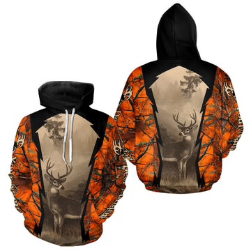 Maxcorners Orange Camouflage Deer Hunting Shirts, Hunting Clothes for Men, Deer Hunting Gifts LM2110