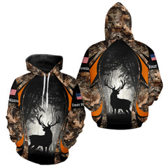 Maxcorners Deer Hunting Fall Forest Camo 3D All Over Printed Shirts, Deer Hunting Season, Hunting Clothes LM2110