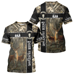Maxcorners Best Camouflage Deer Hunting Shirt for Hunter, Deer Hunting Crew Shirt, Hunting Gifts LM2608