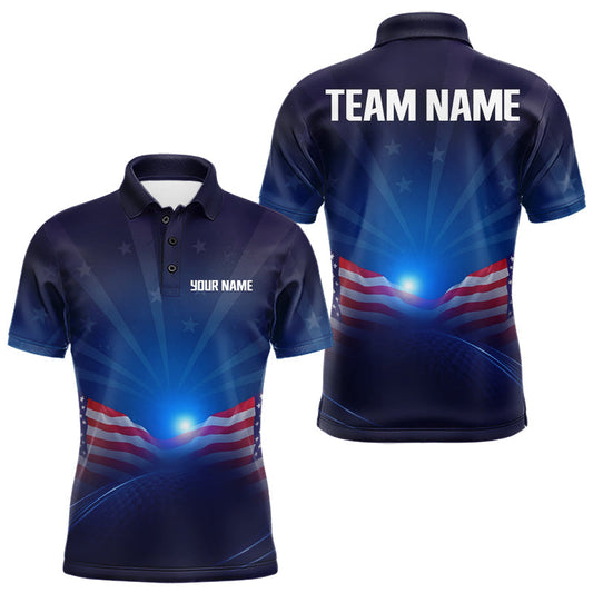 Maxcorners American 250Th Anniversary Mens Golf Polo Shirt Patriotic USA Golf Shirts, Patriotic Golf Shirts LM2405