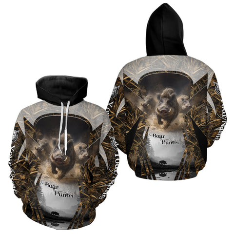 Maxcorners Beautiful Custom Camo Boar Hunting Shirt With Full All Over 3D Printing For Boar Hunters LM2509