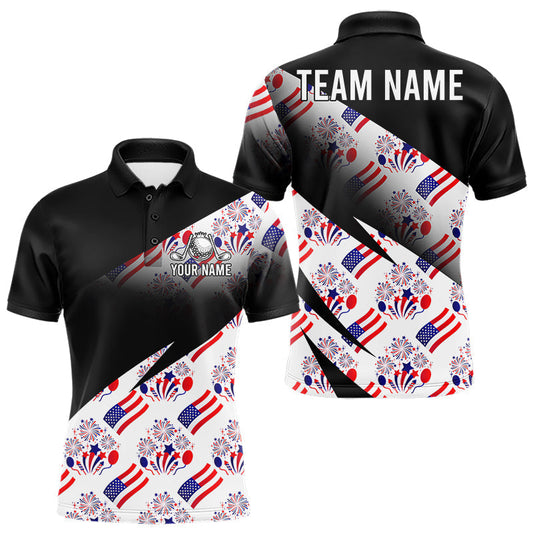 Maxcorners America 250Th Anniversary Mens Golf Polo Shirt, Patriotic USA Golf Shirt, Independence Gift