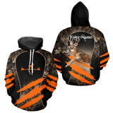 Maxcorners Whitetail Deer Hunting Shirt Camouflage Orange 3D, Deer Hunter Custom Name, Hunting Gift LM3010