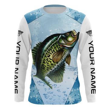 Maxcorners Crappie Ice Fishing 3D Shirts Customize Name