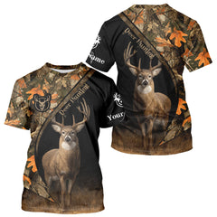 Maxcorners Whitetail Deer Hunting Orange Camouflage Shirts for Men, Hunting Clothes for Deer Hunting Season LM1109