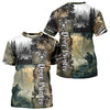 Maxcorners Personalized Forest Camo Deer Hunting 3D All Over Printed Custom Name Shirts Hunting Gifts LM2608