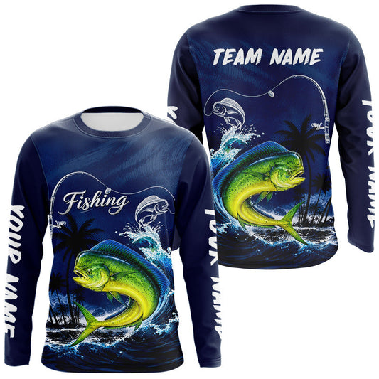 Maxcorners Mahi Mahi Fishing Custom Performance Fishing Shirts, Mahi Mahi Fishing Shirts Long Sleeve LM2306